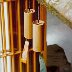 Bamboo  Wind Chimes Set Wind Windchimes  8 Tone Rods Windchimes for Outdoor Garden Patio Home Decoration Meditation Relaxation