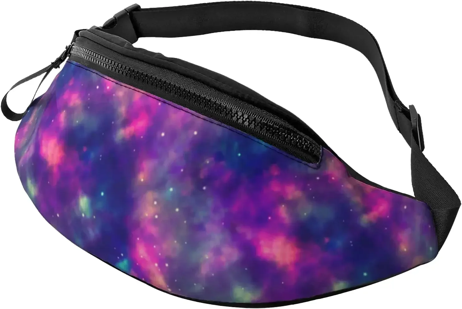 

Neon Galaxy Fanny Pack Waist Bag Adjustable Belt Bag For Men Women Traveling Hiking Cycling Running