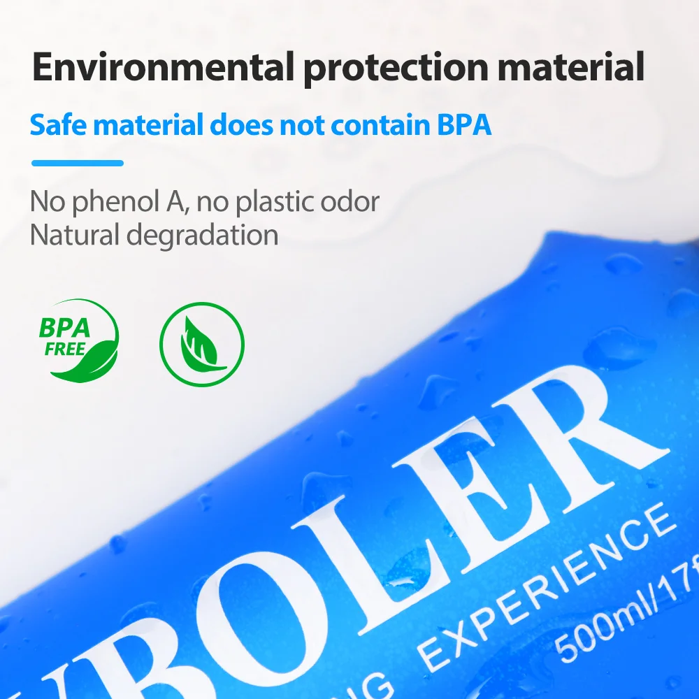 750 ml Wasserflasche, TPU, faltbar, weiche Flasche, Sport-Wasserflasche, Wasserbeutel, faltbare Wasserflasche, Laufen, Camping, Wandern – Detail 10