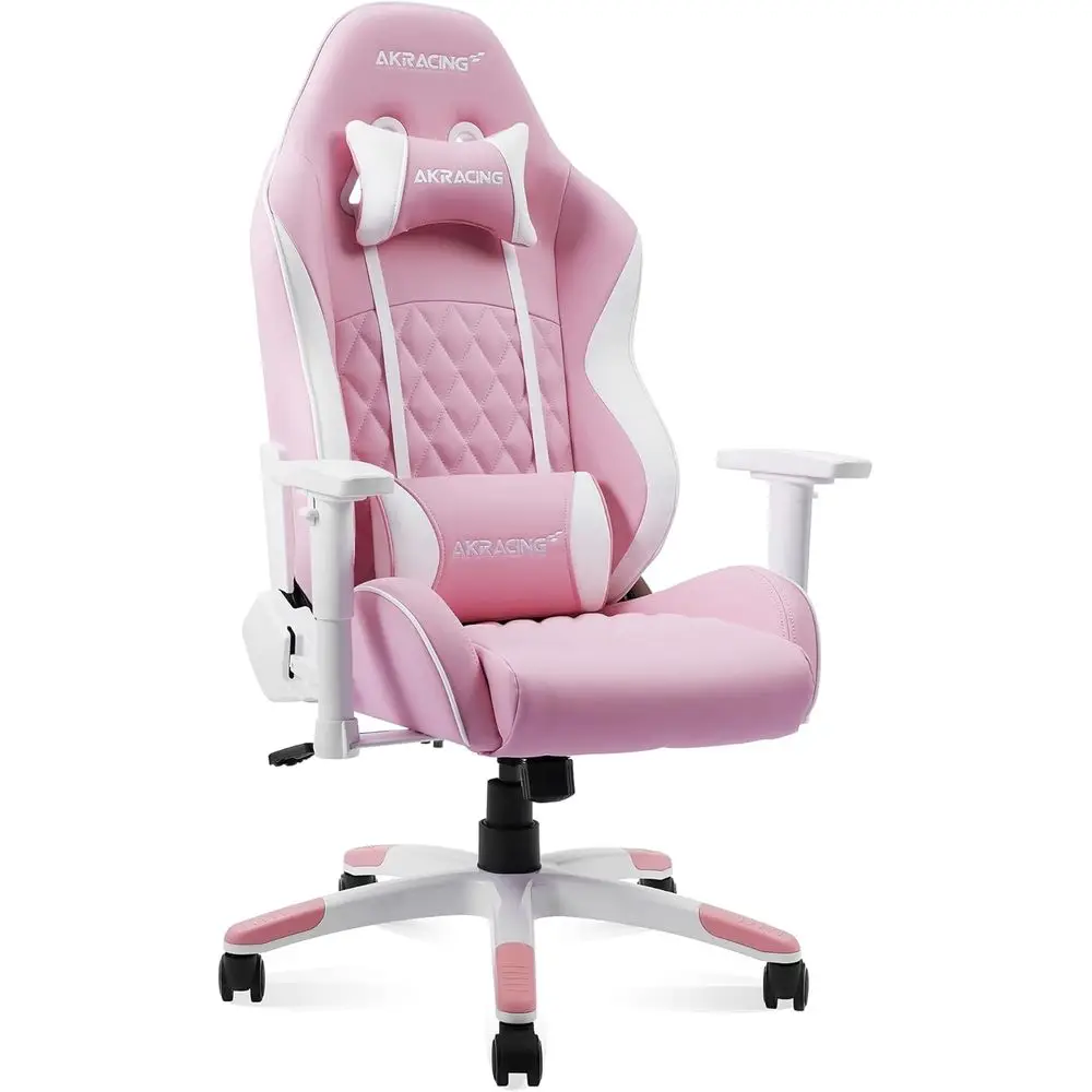 Compact Pink Ergonomic Chair for Kids and Home Office Use, Adjustable Height: 145-165 cm