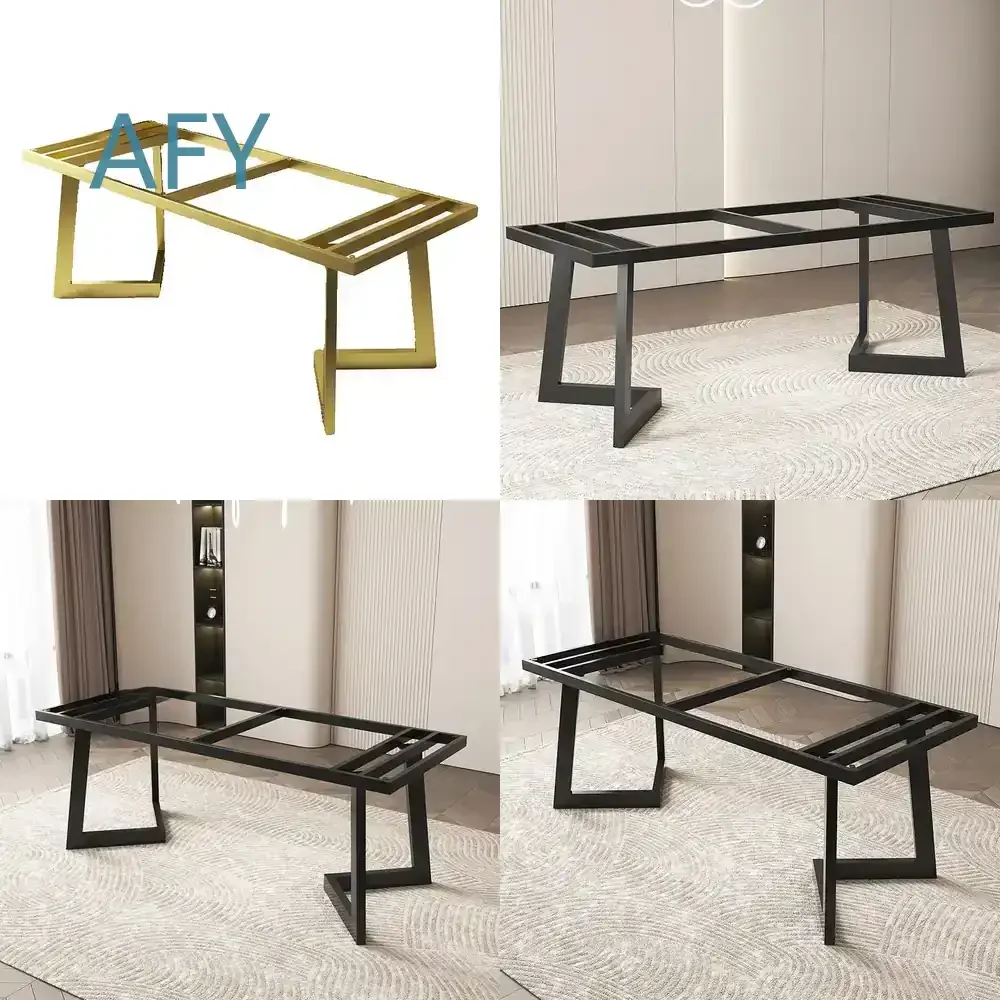 Table Leg Bracket for Rectangular Marble Dining Table Foot Rock Slab Foot Stainless Steel Tea Tripod Thickened Support