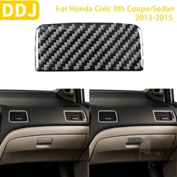 For Honda Civic 9th Coupe/Sedan 2013 2014 2015 Car Accessories Carbon Fiber Interior Glove Box Handle Sticker Decoration