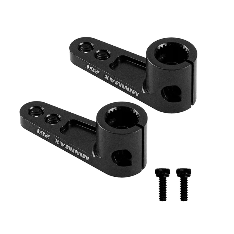 4 Uds Metal 25T Servo cuerno Servo brazo Compatible con Futaba Savox Power HD Servo para 1/8 1/10 RC todoterreno Drift Car,2