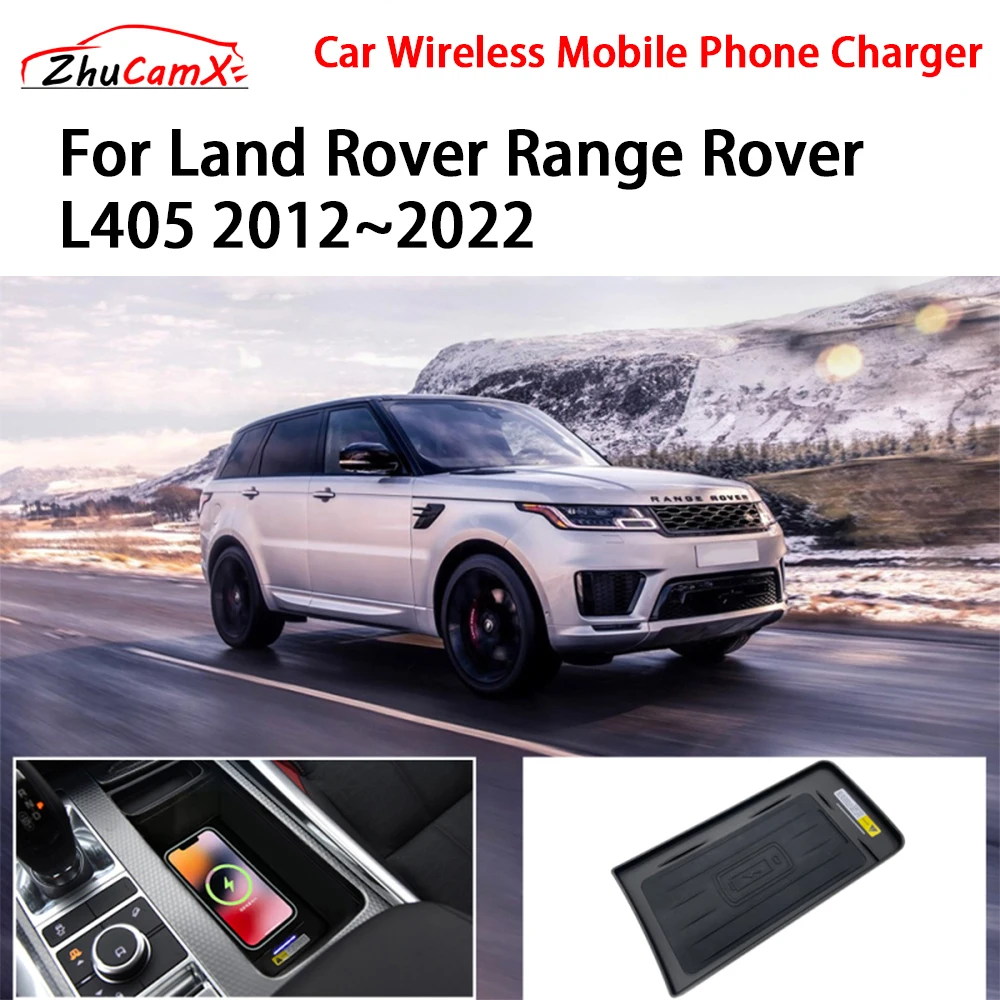 Car Wireless Mobile Phone Charger Center Console Storage QI 18W iPhone fast charge for Land Rover Range Rover L405 2012–2022