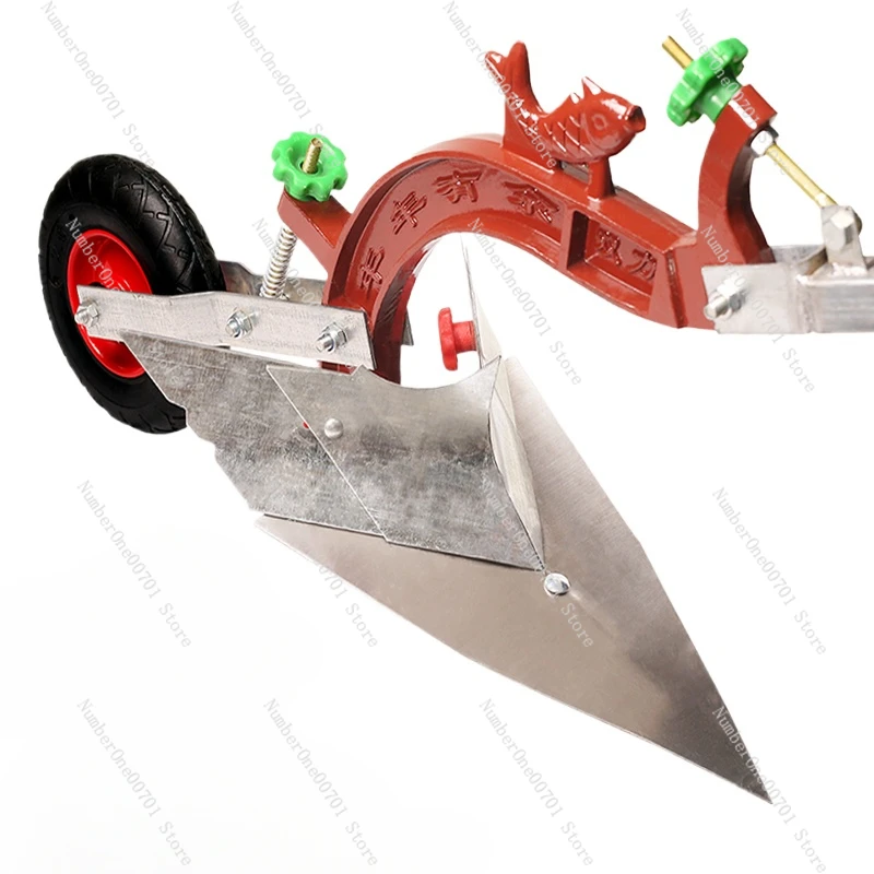 Agricultural Hand-Pulled Plow Artificial Ridge Cultivation Machine Loose Soil Tiller Ditching Artifact