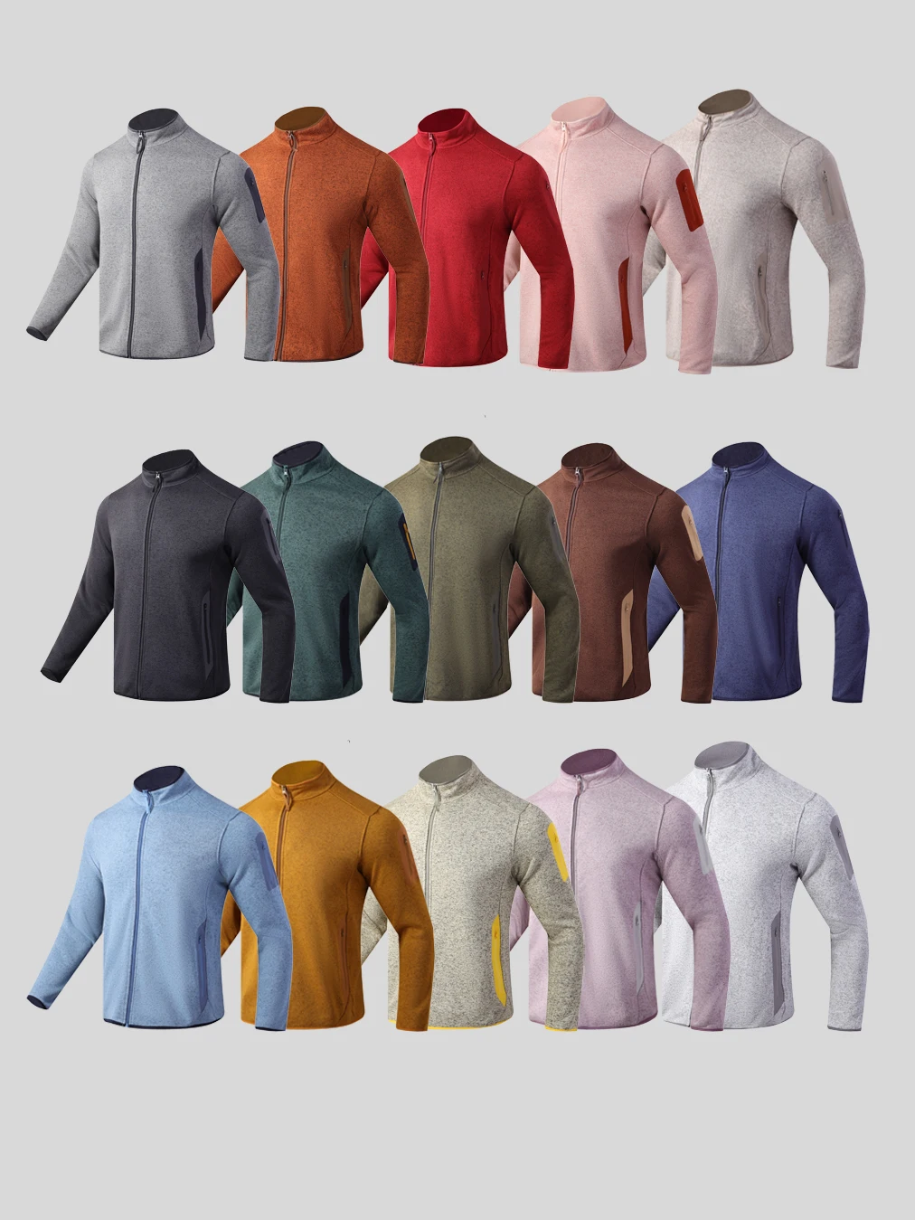 Marled Knit Fleece Stand-Collar Jacket - Double-Sided Warmth, Soft & Skin-Friendly, New Autumn/Winter Style, Windproof & Heat-Lo