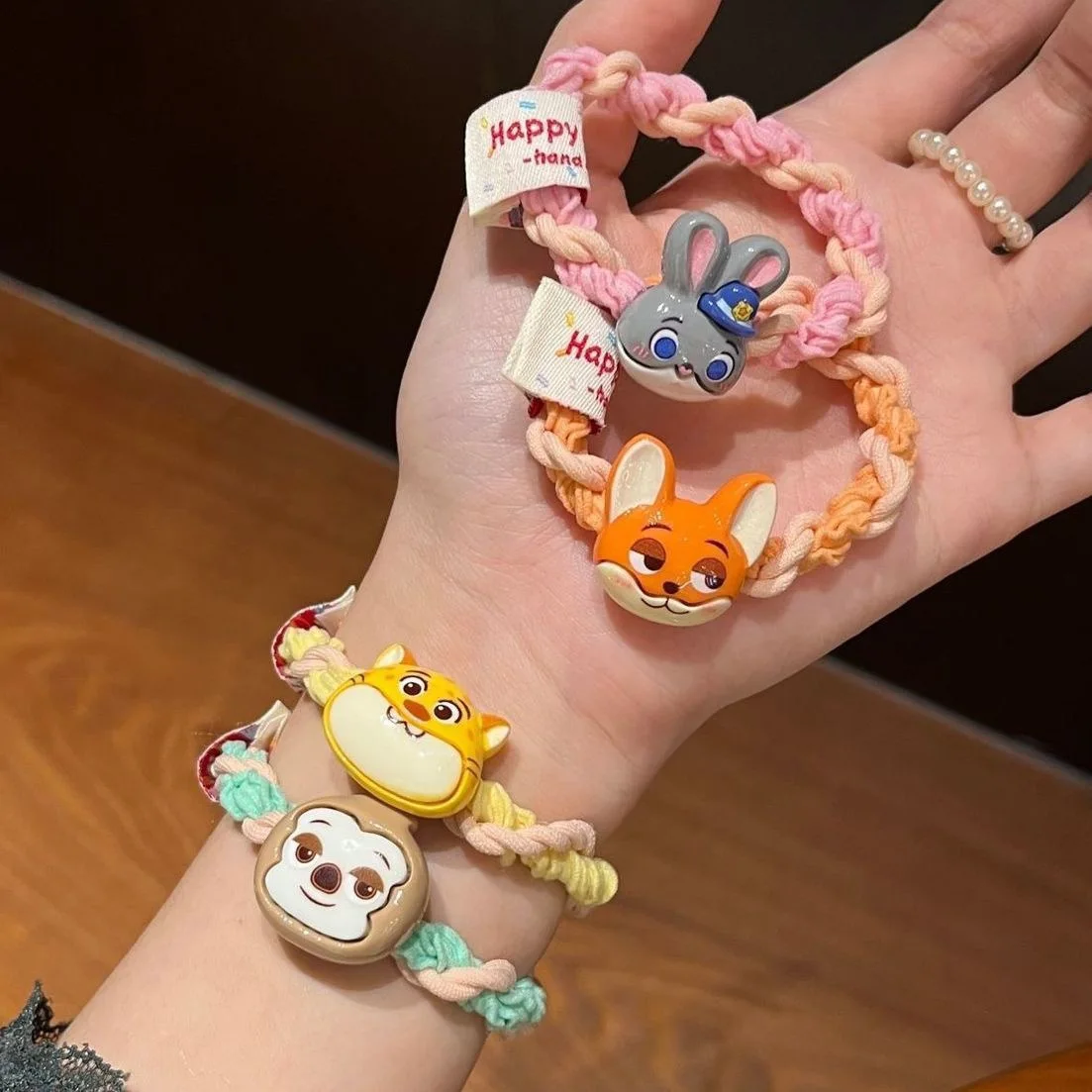 10/50 قطعة جديد ل Zootopia2 عقال مرونة عالية ، الكرتون لطيف ودائم شريط مطاطي للفتيات مجموعة إكسسوارات الشعر الهدايا