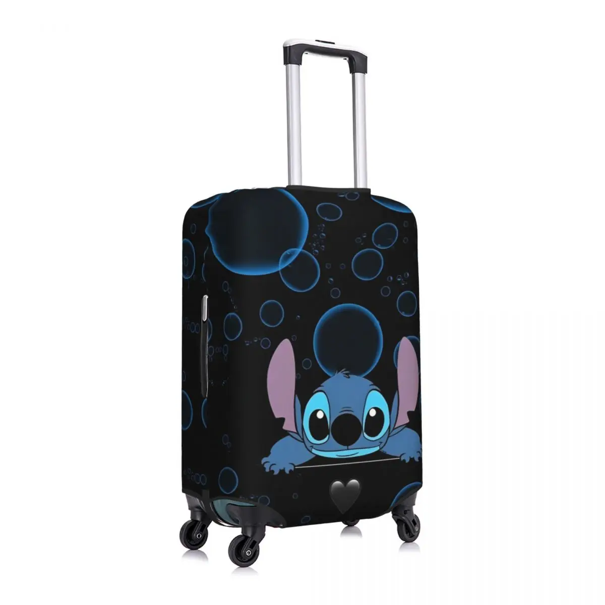 MINISO Stitch Suitcase Cover Cartoon Holiday Business Graphic Printing Elastic Luggage Supplies Protection