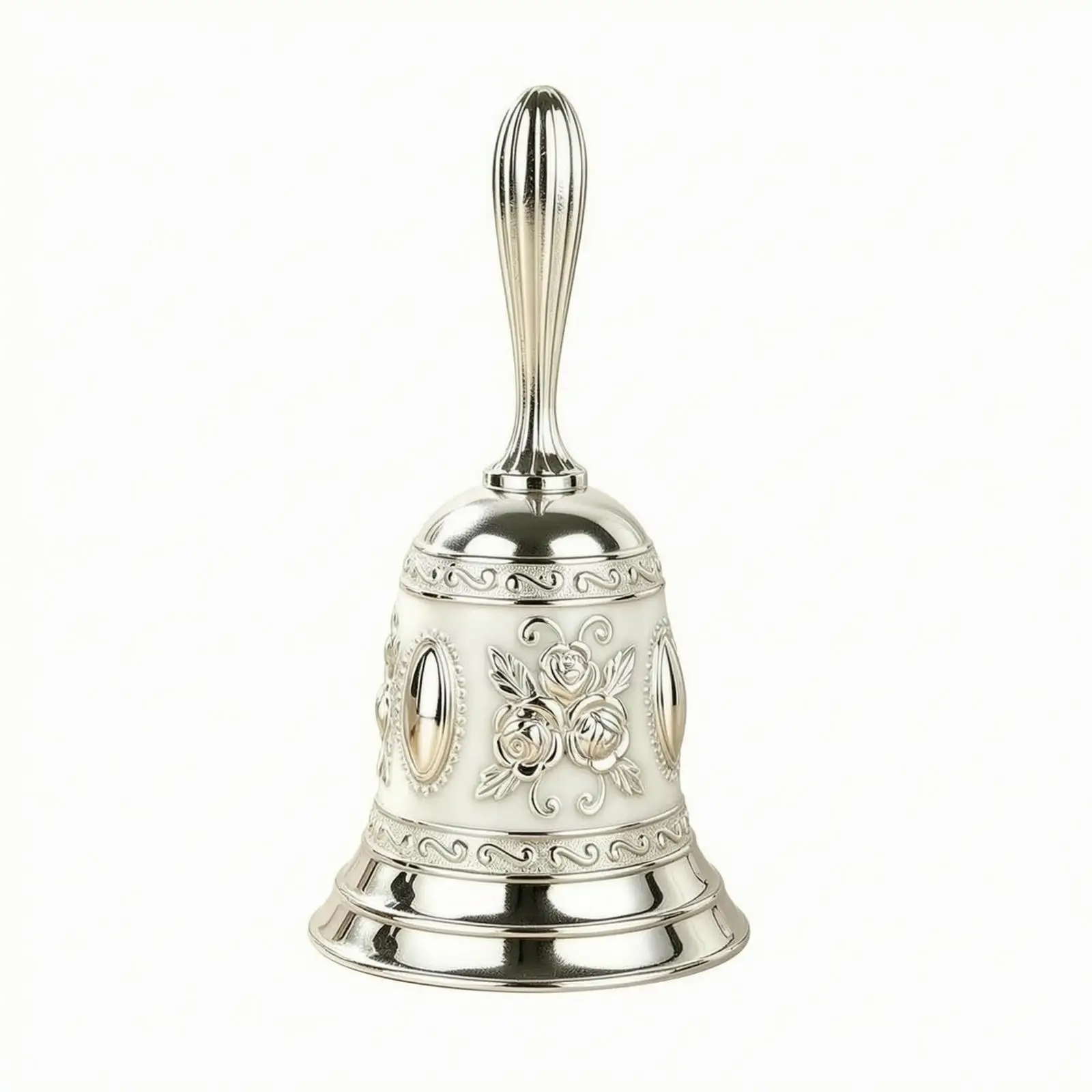 Vintage Metal Call Bell for Restaurant Service Hotel Desk Counter Bell with Flared Base