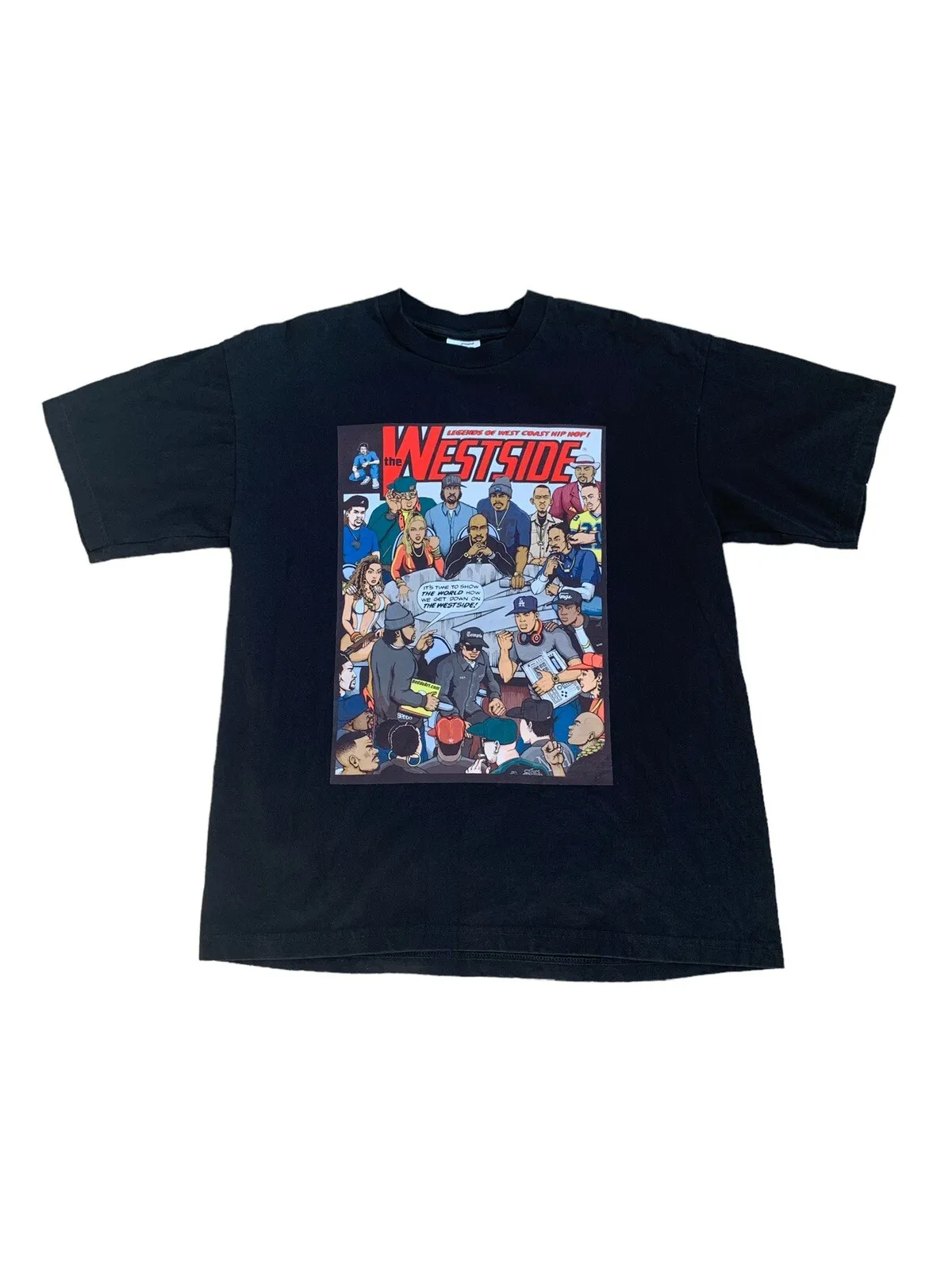

Мужская футболка в стиле хип-хоп WESTSIDE COMIC Legends Of The West Coast, размер XL