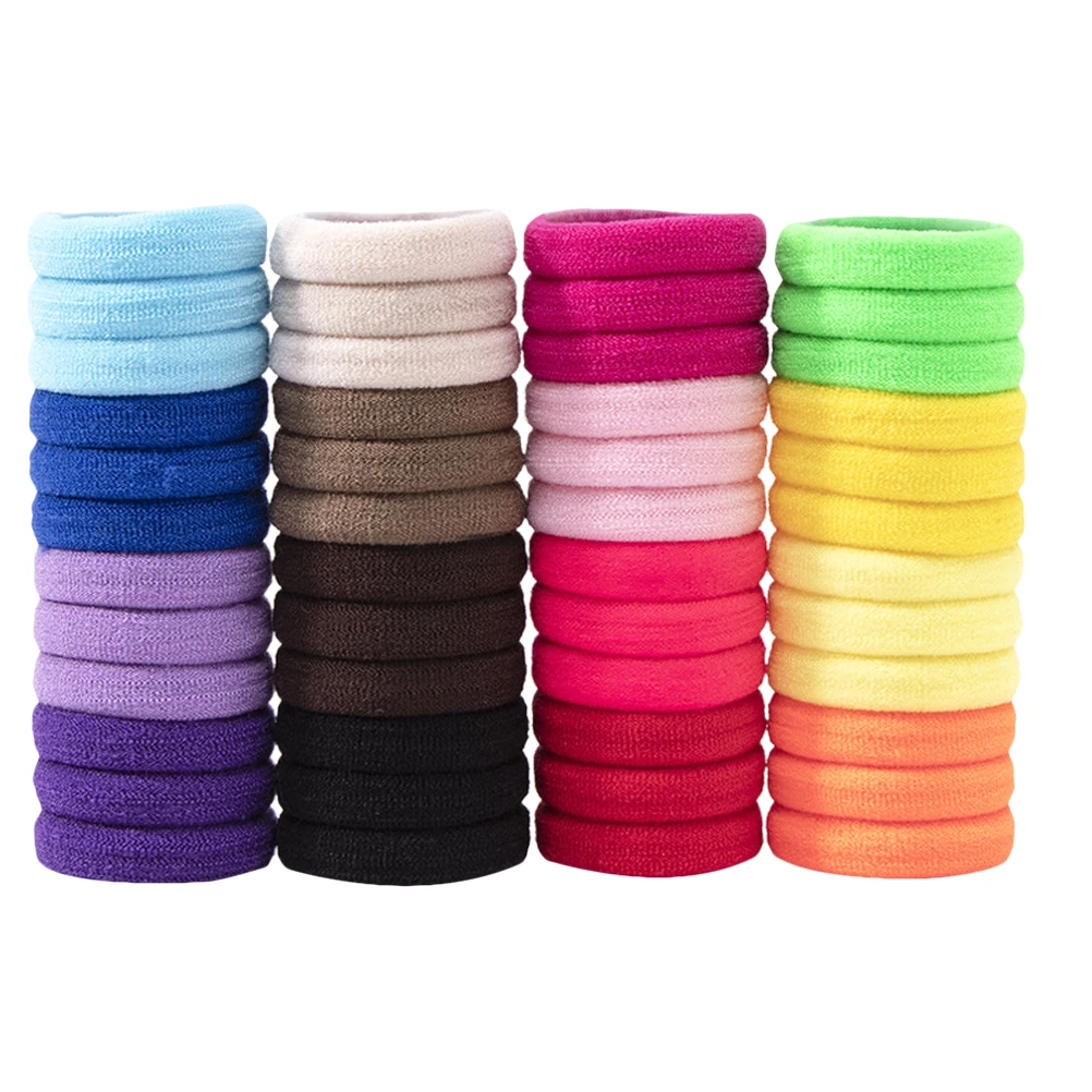 

100pcs Colorful Hair Bands Unique Hair Rope For Women Girls Durable Premium Ponytail Holders Bright Chic Easy Match Daily Wear