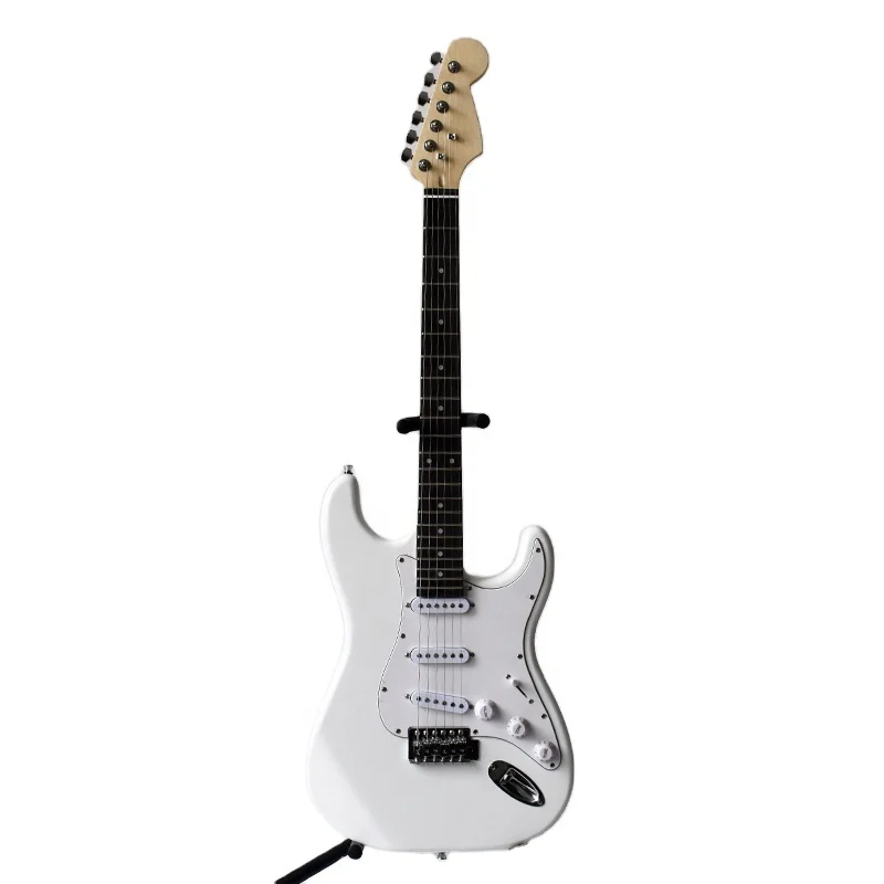 YYHC-6 string guitar white color China Supplier Cheap Price Unisex white Color wholesale Electric Guitar