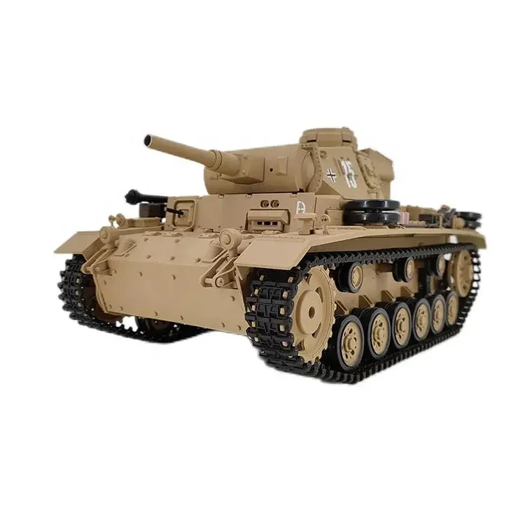 Heng Long 3849 1/16 German Panzer III typ H RC Midium Tank 2.4Gzh Zdalnie sterowany model czołgu Strzelanie wojskowe BB Dźwięk dymu