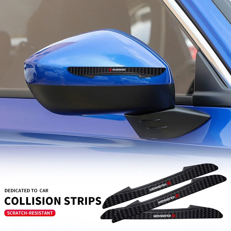 4pcs Rubber Car Door Edge Guard Anti-Collision Strip Stickers For Volkswagen Golf Motion MTM Polo TDI MK4 GTI Rline Scirocco R32