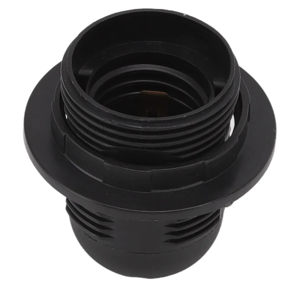 10PCS Practical E27 Light Base Socket Black ABS Lamp Holder White Light Bulb Holder Bulb Installation