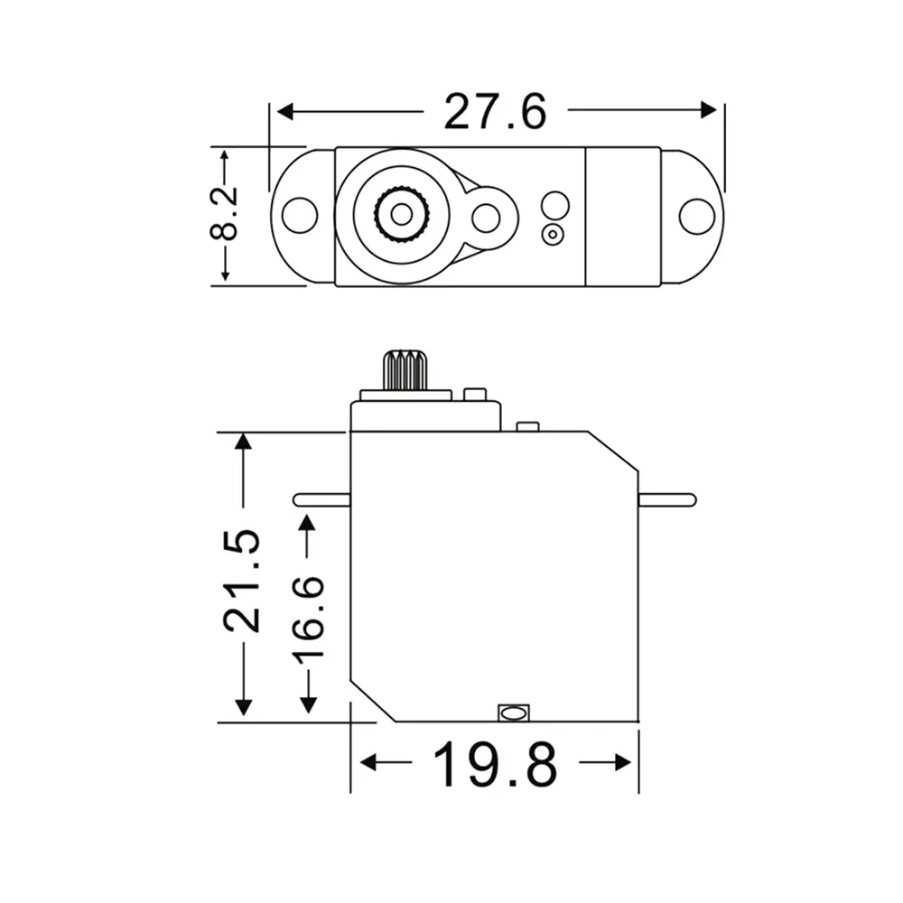 4 Uds JX PDI-D56MG DHV56MG 1,2Kg 0,1 segundos 5,6g engranaje de Metal Mini Servo Digital sin núcleo para coche RC/Robot/ala fija/helicóptero/Drone