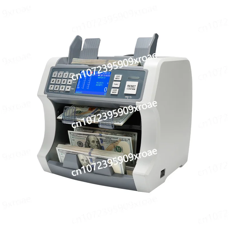 

The Vertical Sorting Machine of The Banknote Counter Can Check The Accumulation of Currencies in Man