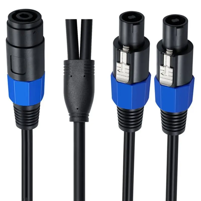 Reliable-Speakon Female To Dual Male Speaker Splitter Cable, Twist Lock Design Audio Connectors Break Out Cable,Speakon Female T