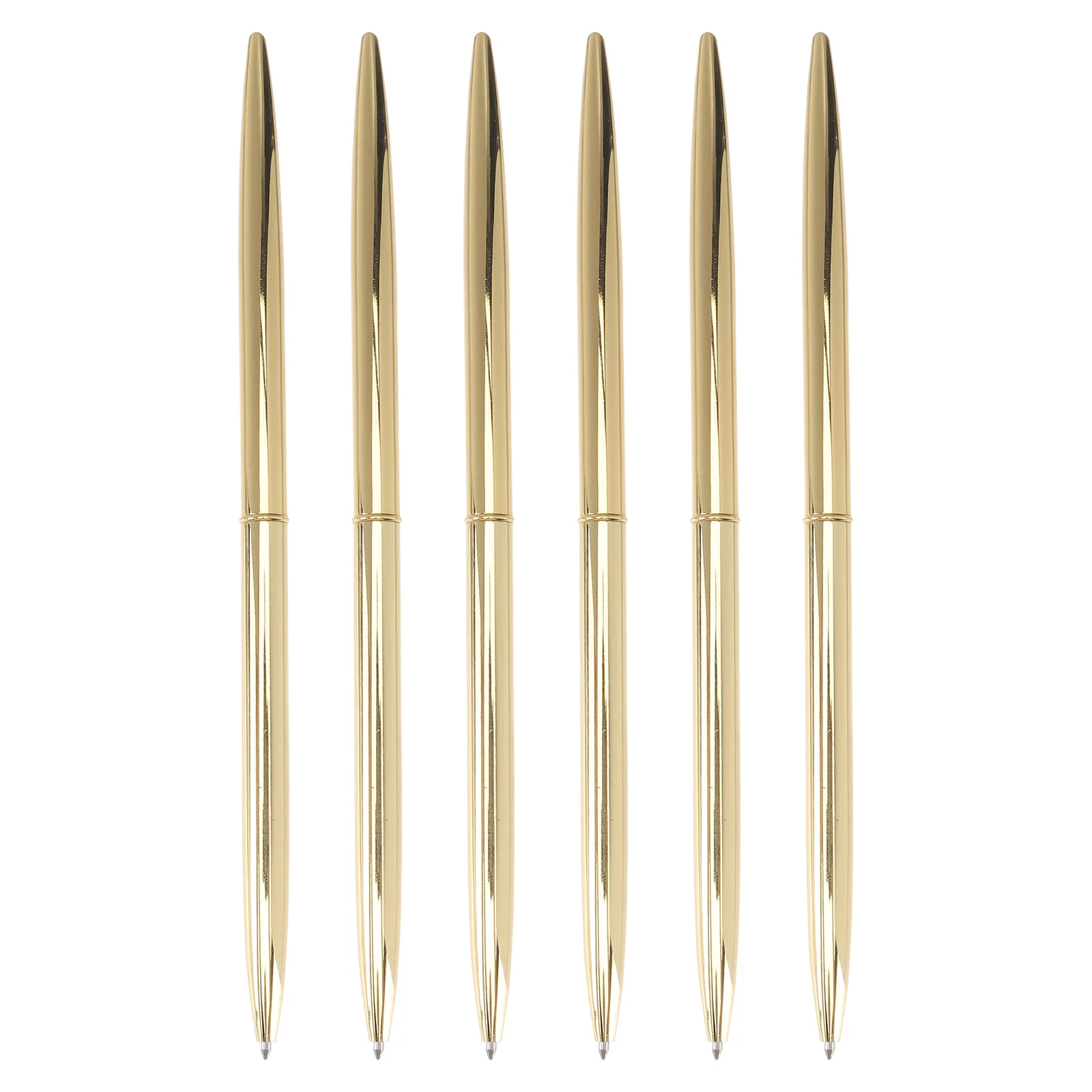 6 قطع من أقلام حبر جاف معدنية فاخرة تعمل باللمس، أقلام كتابة ناعمة للوازم المدرسية المكتبية، هدية مثالية للطلاب