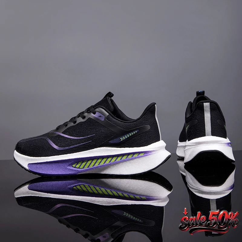 

Men Running Shoes Carbon Plate Professional Cushioning Sneakers Male Outdoor Training Breathable Non Slip Jogging Sports Shoes