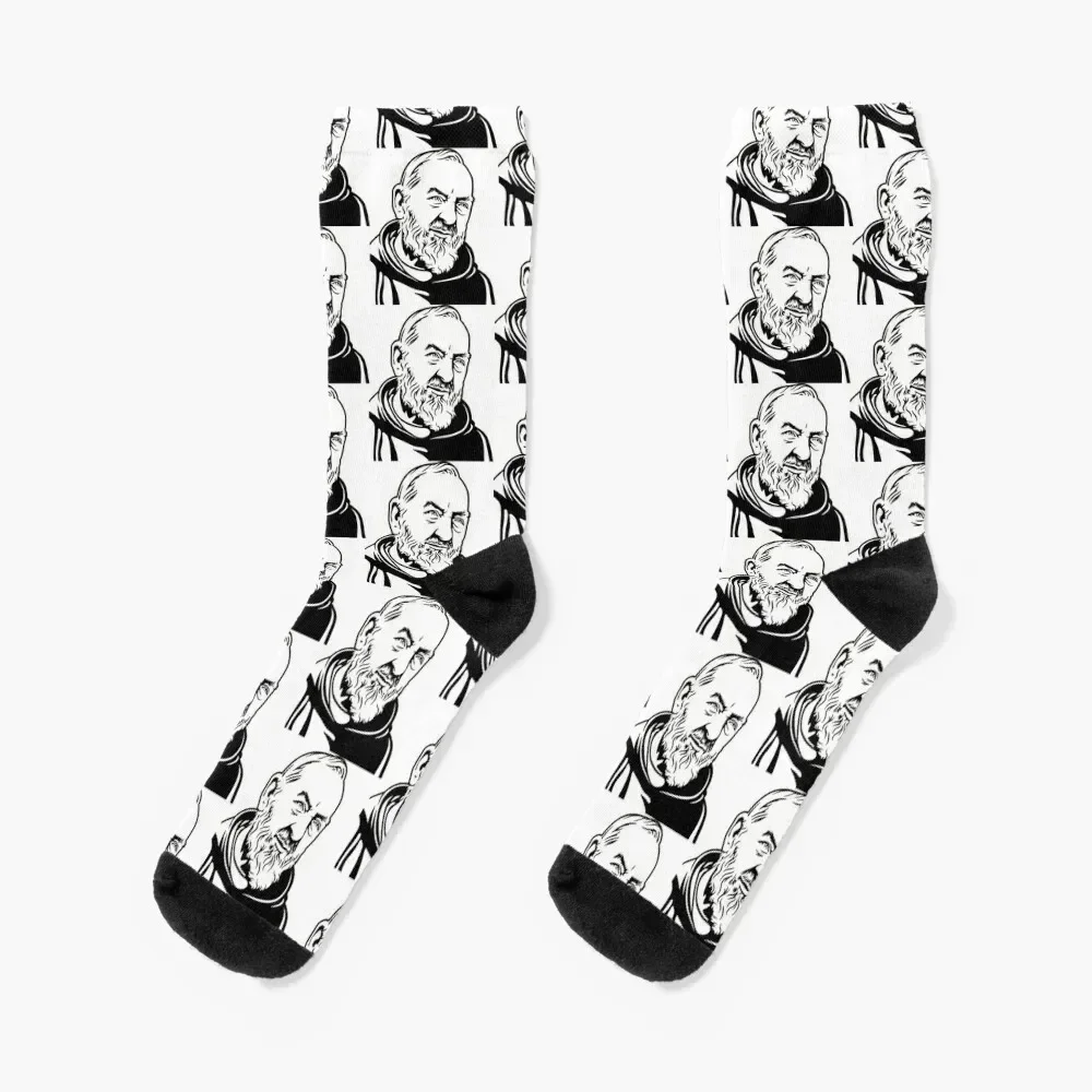 

Padre Pio Socks retro Sports essential set Designer Man Socks Women's