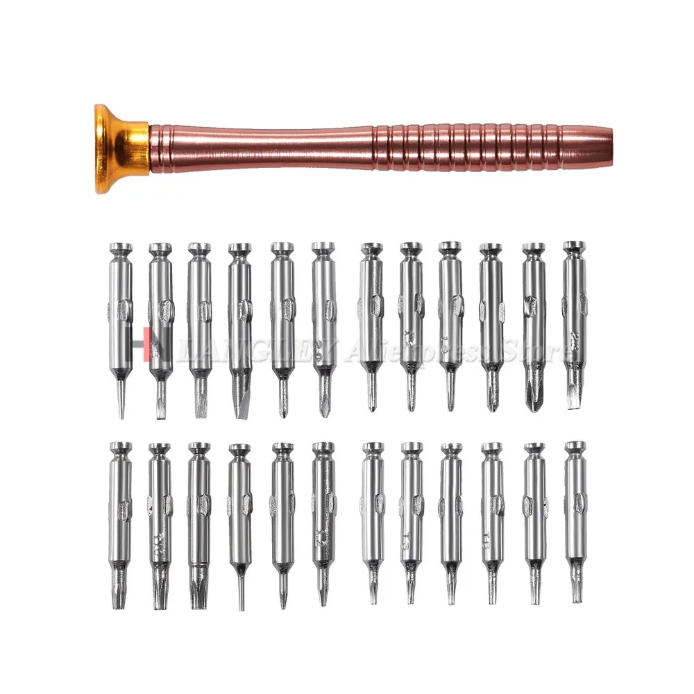 Mini-Präzisions-Schraubendreher-Set, 25-in-1, elektronischer Torx-Schraubendreher, Öffnungs-Reparatur-Werkzeug-Set für iPhone, Kamera, Uhr, Tablet, PC