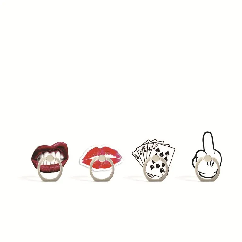 

Lips Poker Card Mobile Phone Holder Finger Ring Holder Animals Phone Ring Holder Cartoon Phone Stand Support All Phone