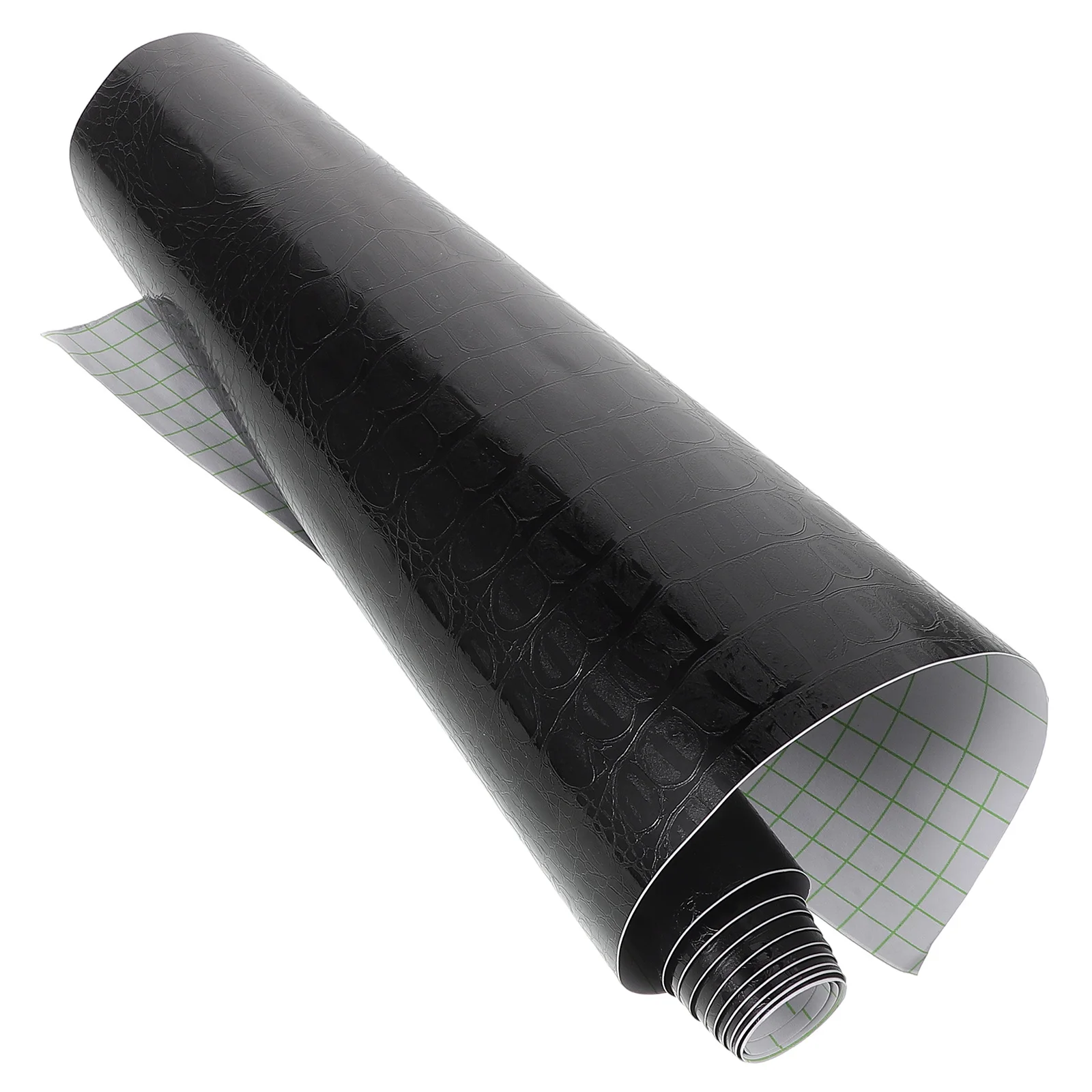 

High Gloss Black Crocodile Fake Vinyl Wrap 152cmx30cm Self Adhesive Car Interior Film Anti Wrinkle Air Release Dashboard