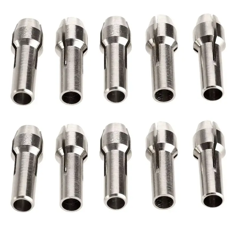 ABWZ-Mini Drill Chuck 1/8Inch (3.2Mm) Diameter Mini Drill Bit Chuck For Dremel Rotary Tools Power Tool Accessories 10 Pack