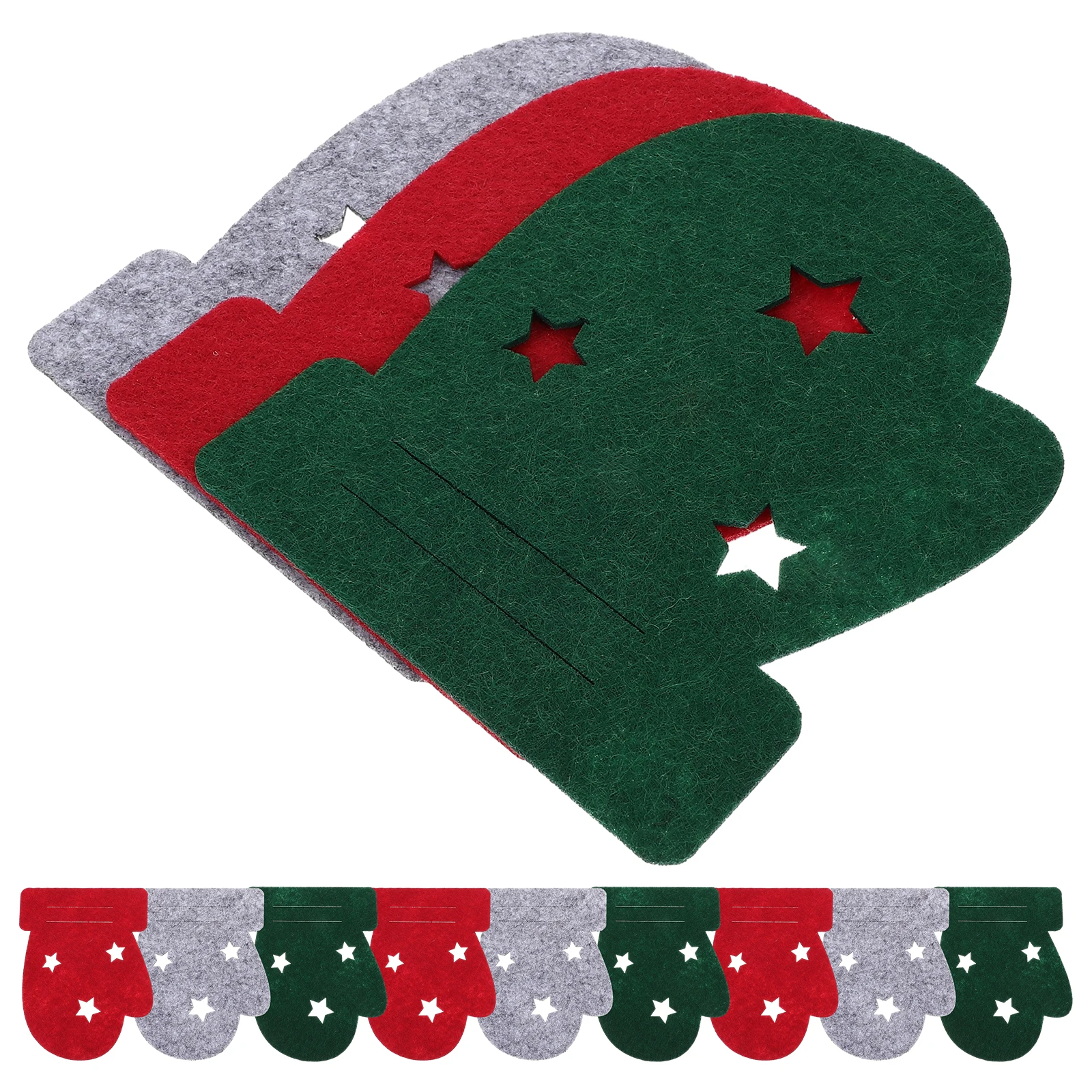 

12Pcs Christmas Cutlery Holders Felt Sleeve Xmas Silverware Holders Dining Table Decoration Party Supplies Christmas Party