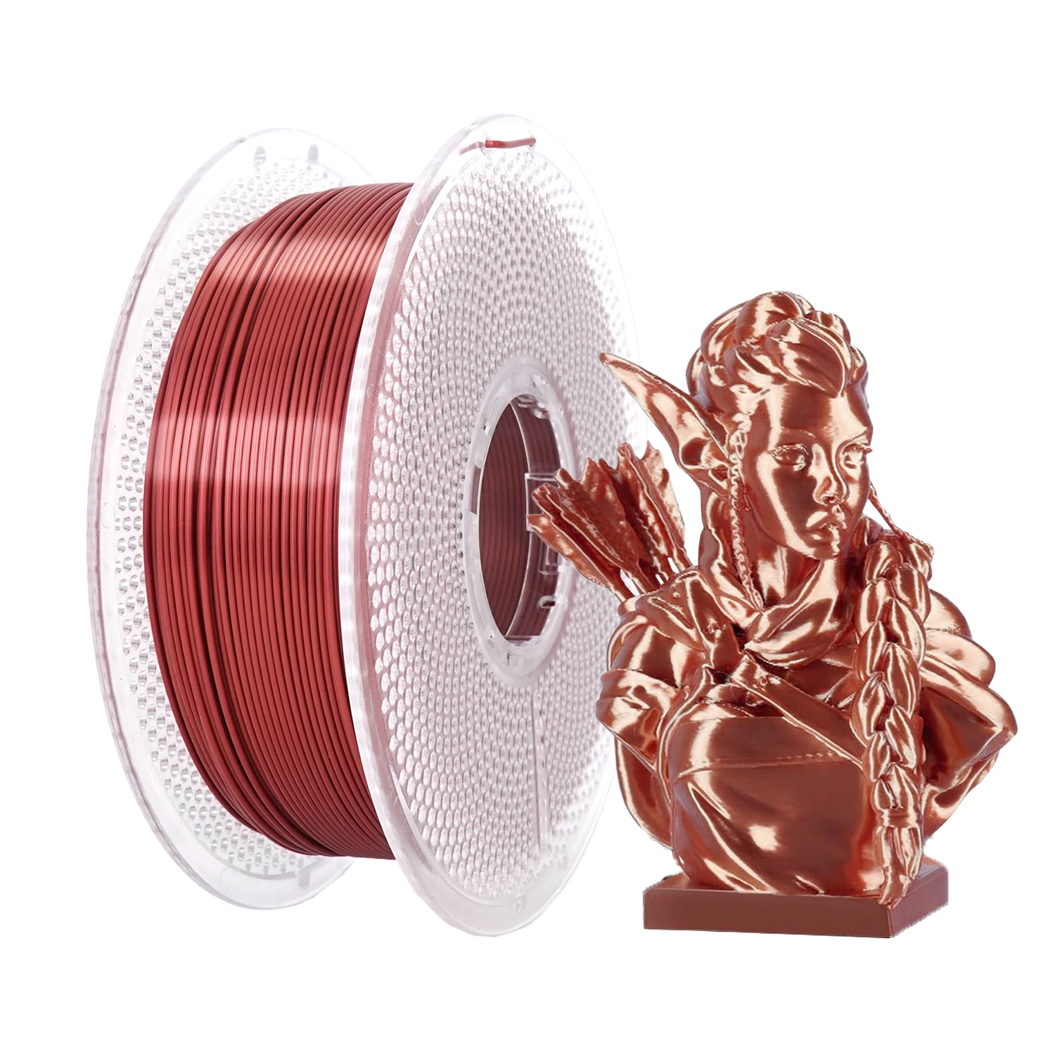 

Шелковая красная медная нить PLA 1,75 мм 1 кг (2,2 фунта), нить PLA для 3D-принтеров, точность wymiary +/-0,03 мм, шелковая красная медь 1 кг
