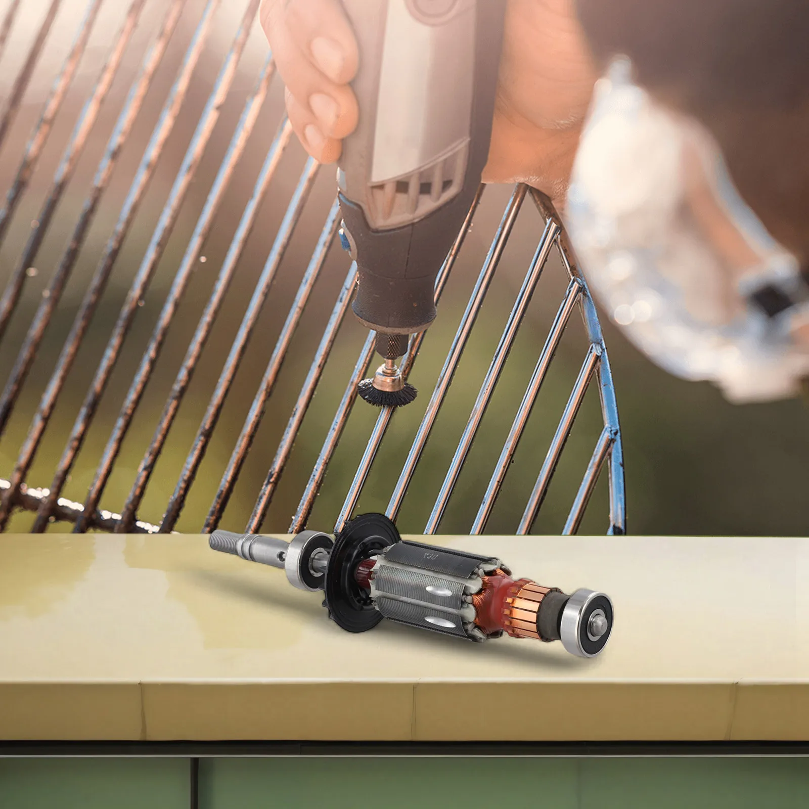 

Rotary Tool Parts Metal Armature Armature Part 2610009848 Switch Housing Spindle Power Tool Armature Component Tool Part