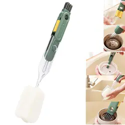 5 in 1 Kitchen Sponge Brush Multipurpose Bottle Brush Tools For Cleaning Baby Bottles Narrow Neck Cup Water Bottle Cleaner