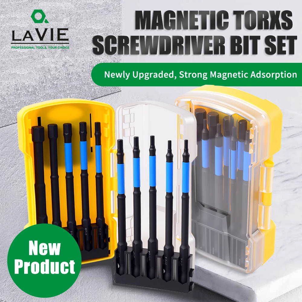 

10pcs Screwdriver Head Magnetic For Torx Screwdriver Bit Set Rust-Resistant Hexagonal Handle Electric Screwdriver Hand Tools