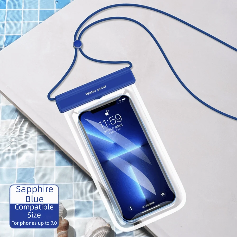 

Водонепроницаемый чехол для телефона до 7.0 дюймов, защитный чехол для плавания, сумка для телефона