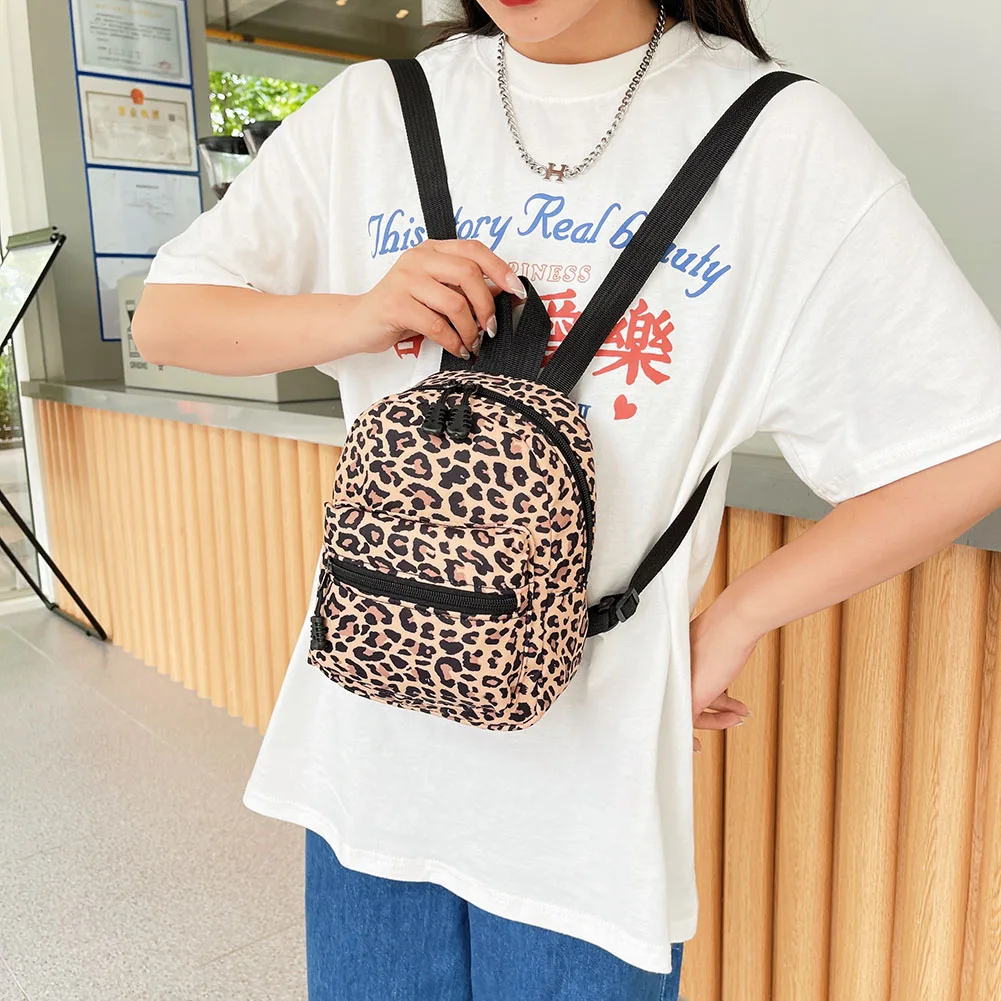 Stylish Women Backpack Preppy Style Animal Pattern Printing Nylon Handbags Leisure Large Knapsacks Backpacks