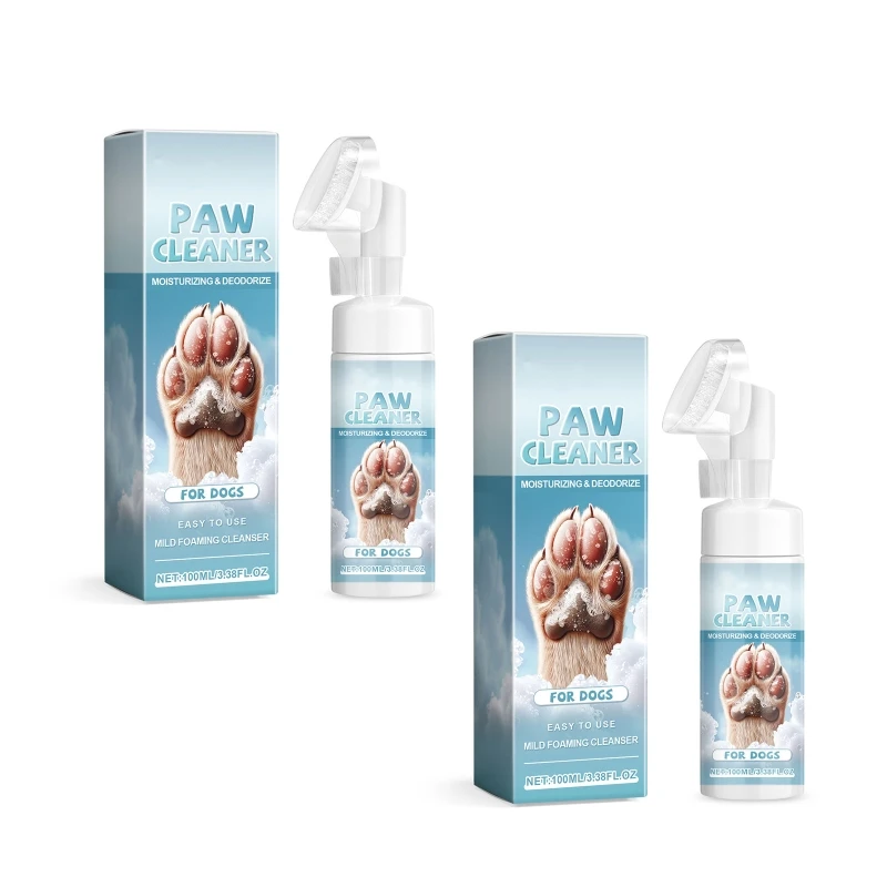 2024 New Paws Cleaner Foam with Brush Natural Formulated for Dogs Cats