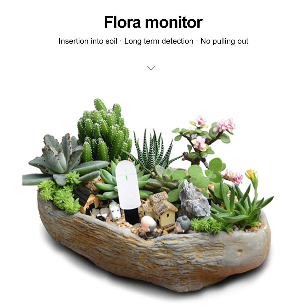 Strumento di prova dell'umidità del fiore della pianta del suolo monitor del sensore di umidità indicatore luminoso impermeabile igrometro compatto con batteria