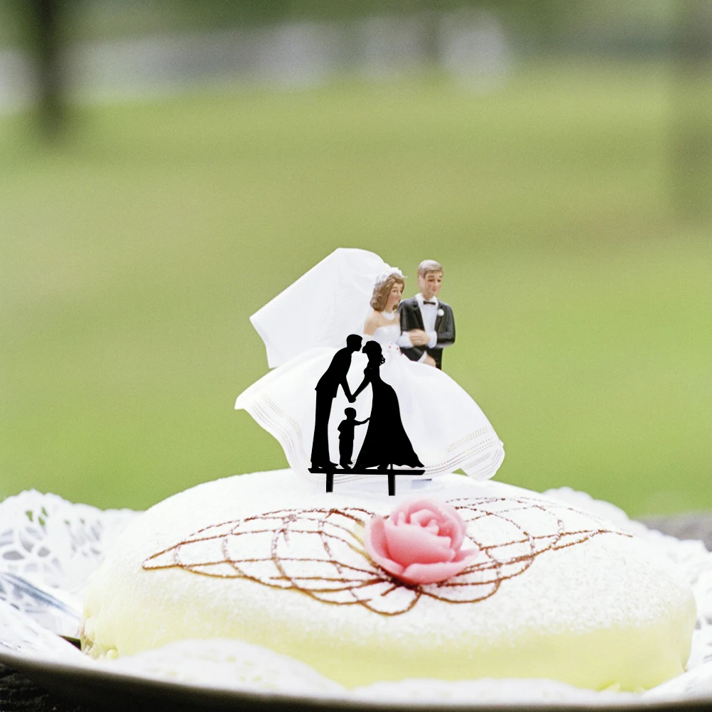 

Acrylic Wedding Cake Toppers Bride Groom Son Unique Romantic Decoration Anniversary Party Wedding Cake Toppers