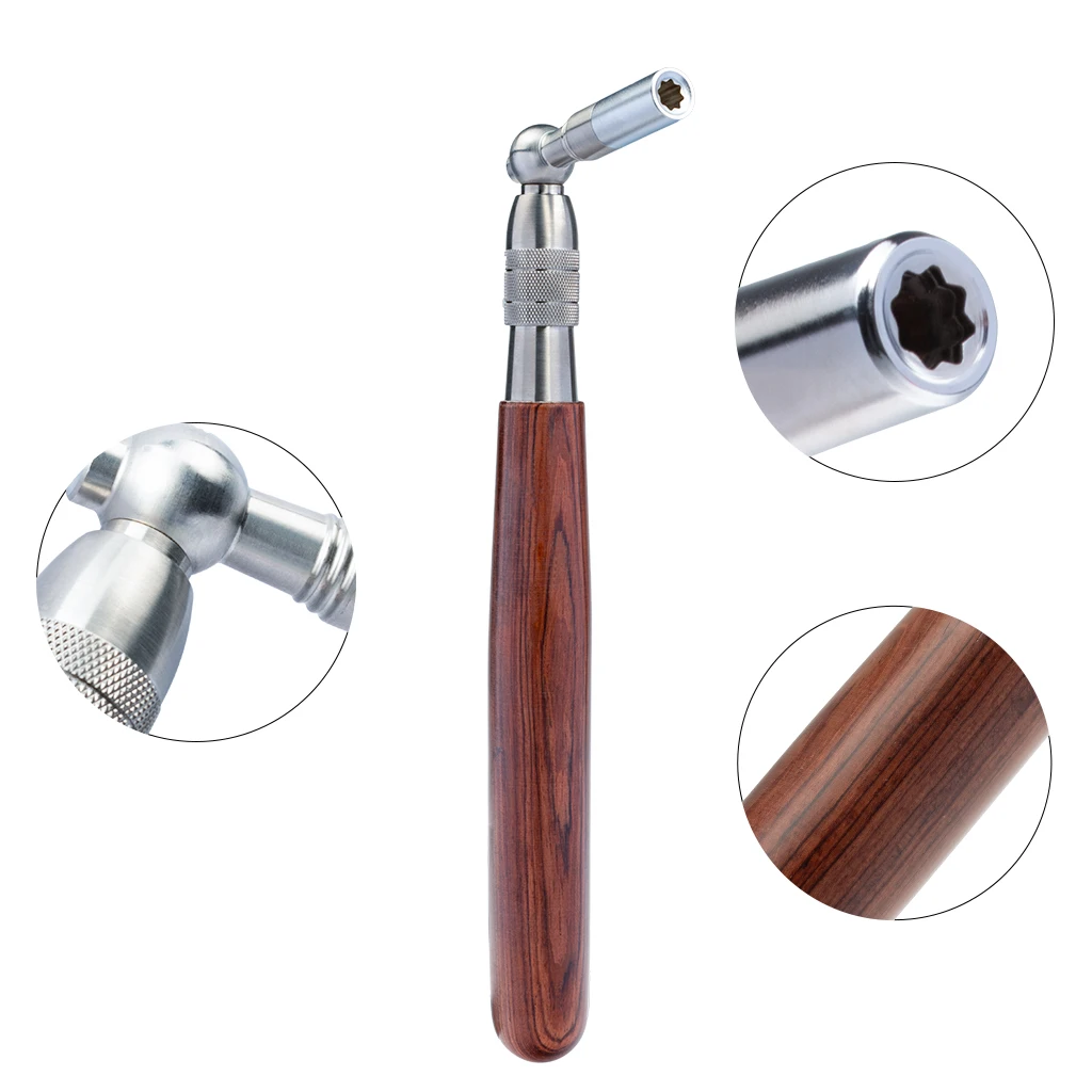 Mugig Professional Piano Tuning Tool Octagon Core Stainless Steel Hammer Rosewood Handle Piano Tuning Hammer Piano Tools