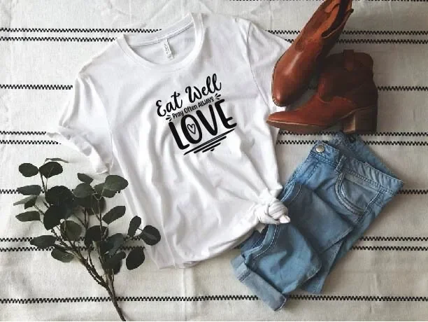 Eat Well Pray Often Always Love Cook T Shirt Chef Baker Wife Woman Mom For