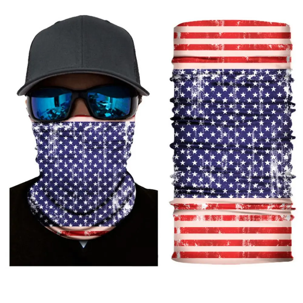 Men Scarf Sport Headband Turban Face Shield Face Mask Gaiter Headband National Flag Bandana Cycling Face Scarf Neck Tube Scarf