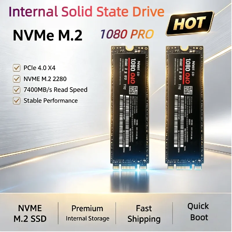 1080PRO NGFF M.2 SSD NVMe PCIe4.0 Internal Solid State Drive High Performance Hard Disk For Game Console Laptop Desktop Computer