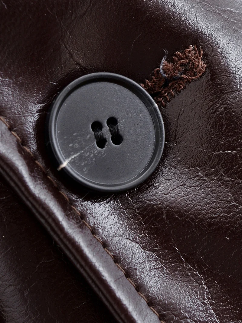 Manteau femme 2025 automne nouveau Style marron foncé Faux cuir brillant à lacets décoré Trench manteau moto Style personnalité Fas