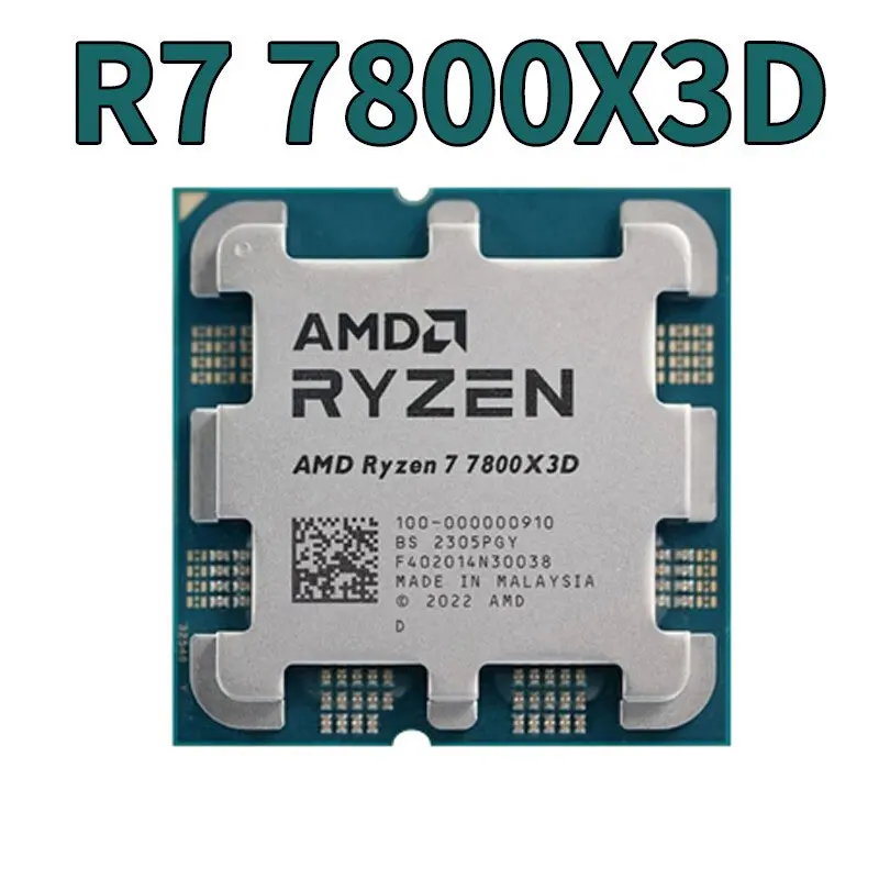 

AMD Ryzen 7 7800X3D R7 7800X3D 4,2 ГГц 8-ядерный 16-поточный процессор 5NM 96M 100- 100000910 Розетка АМ5 Без вентилятора