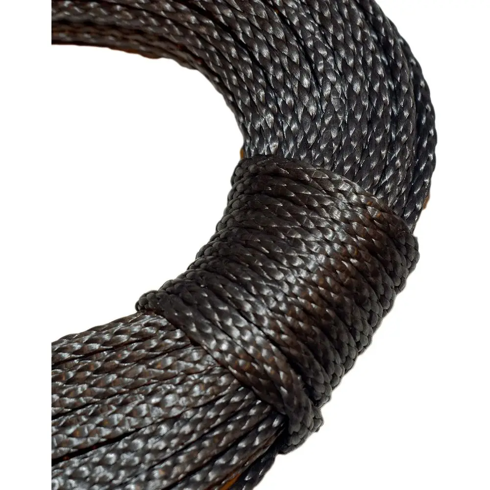 

Веревка из волокна Dyneema 3/16, прочность на разрыв 4900 фунтов, 12-прядная, черная, 50 футов