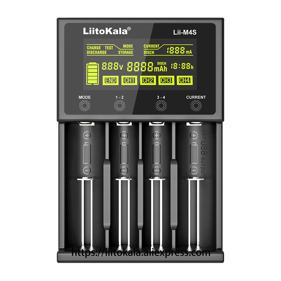 2023 جديد Liitokala Lii-PD4 Lii-M4S Lii-M4 Lii-202 18650 شاحن بطارية ل AA AAA 18650 18350 26650 20700 NiMH شاحن بطارية