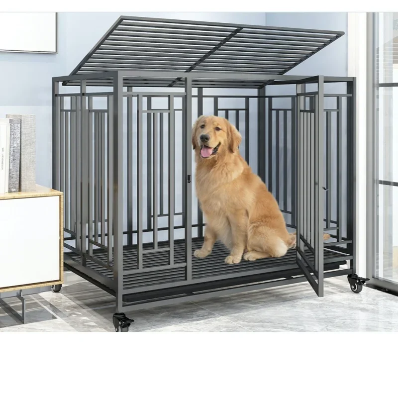 

Comfortable All Size Tube Dog Crate Cage Metal Heavy Duty Dog Cage And Dog Kennel For Sale