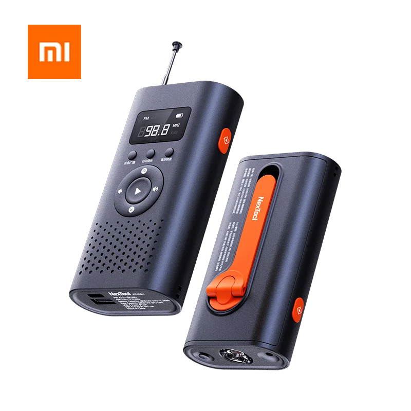 

Xiaomi Nextool 6-in-1 AM FM Radio Flashlight Manual Power Generation Emergency Alert Laser Light 4500mAh Power Bank for Outdoor