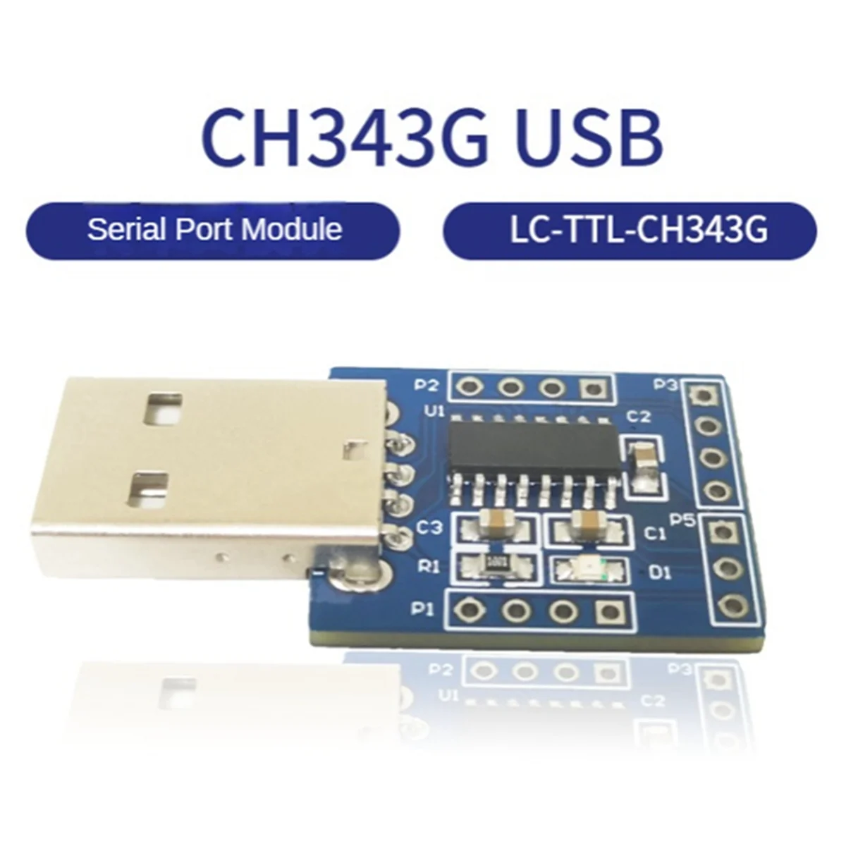 Efficient USB to TTL Converter Multi-Functional CH343G USB to Serial Module